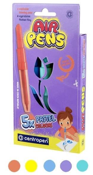 CENTROPEN 1500/5 Foukací fixy na papír Pastel 5 barev