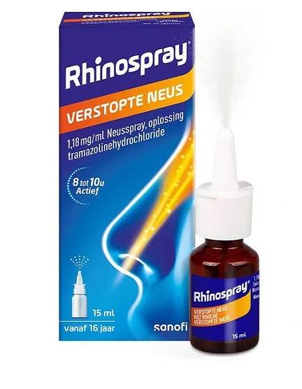 Rhinospray® Verstopte Neus 1,18 mg/ml |  Neusspray | 8 tot 10 uur actief