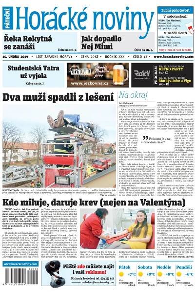 Časopis Horácké Noviny Pátek 15.2.2019 č. 013