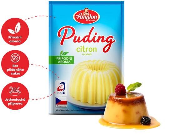 Puding s příchutí citron – přírodní aroma 37 g - Amylon : Amylon