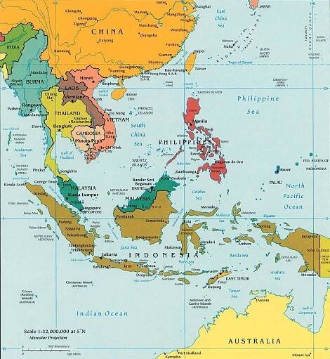 Indonesia, Asia Map