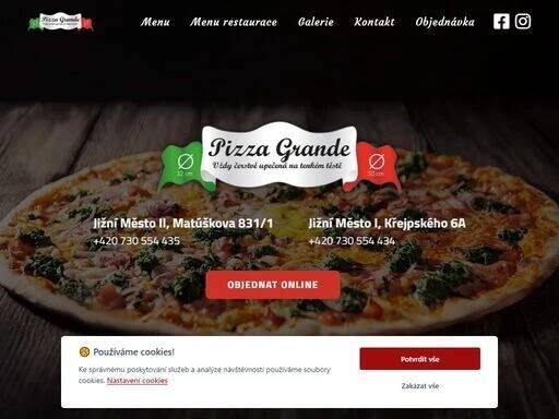 pizza grande, pizza grande jizni mesto, grande jizni mesto, grande pizza, pizza grande menu, pizza grande praha, pizza malesice, pizza rozvoz praha, pizza praha, pizza jizni mesto