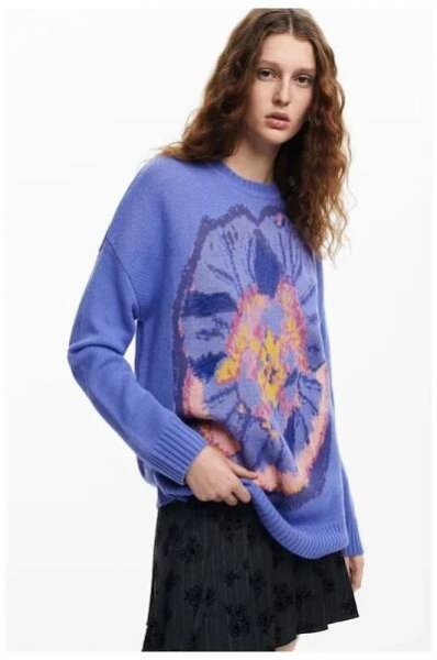 Dámský svetr Desigual 24WWJF52 3115 JERS PENSEE LACROIX 3115 RED