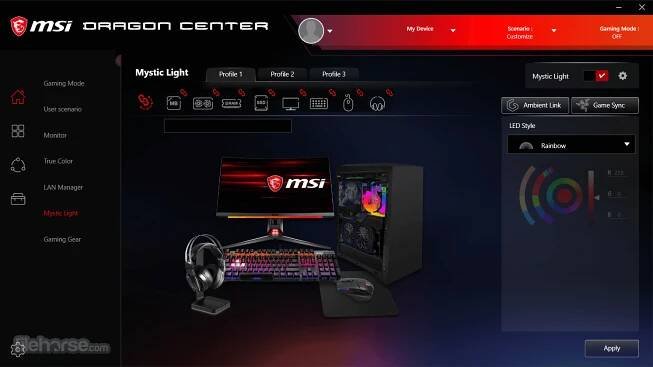 MSI Dragon Center Screenshot 1