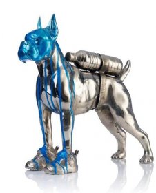 William Sweetlove - Cloned Bulldog with pet bottle (blue metallic)