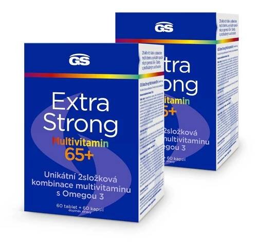 GS Extra Strong Multivitamin 65+, 2 × 60 tablet + 60 kapslí