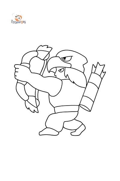 Omalovánka Bo Brawl Stars pro děti Online a Tisk zdarma!