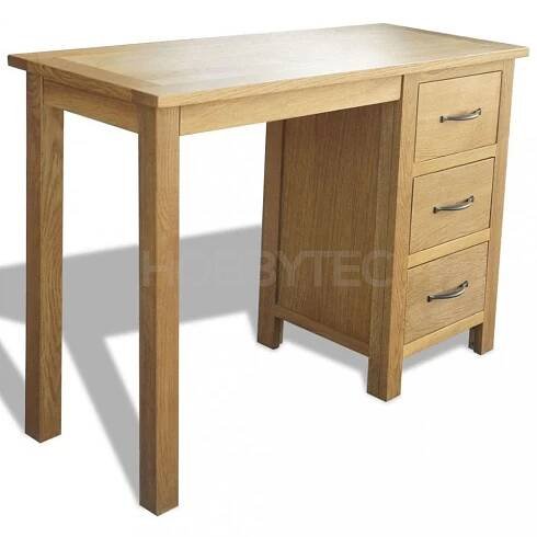 vidaXL Psací stůl se 3 zásuvkami 106 x 40 x 75 cm masivní dubové dřevo