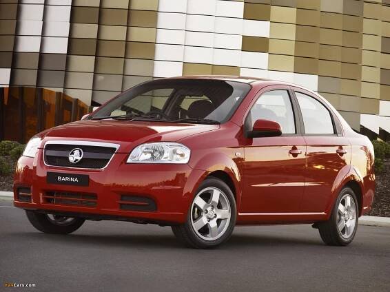 Holden Barina Sedan automobil a modelové roky