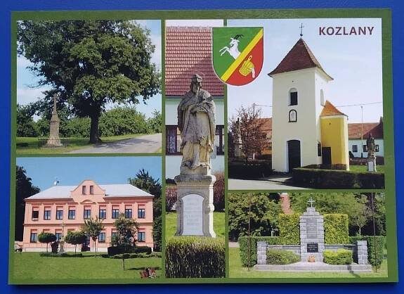 Kozlany , Vyškov, erb  - Pohlednice místopis