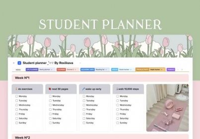Student planner ₊˚⊹♡ By Roxiikawa