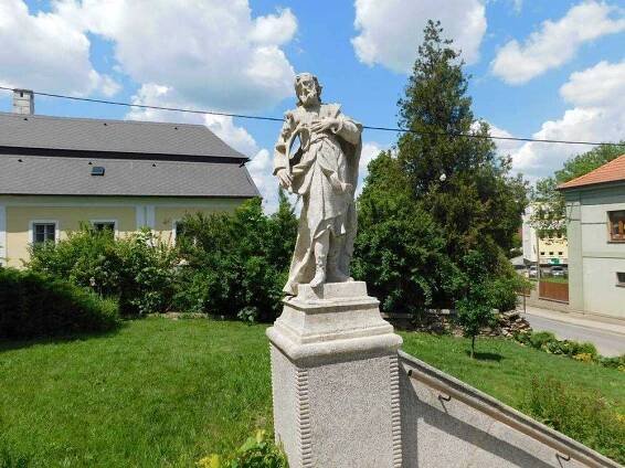 Socha svatého Josefa před kostelem v Rokytnici nad Rokytnou | Drobné památky 