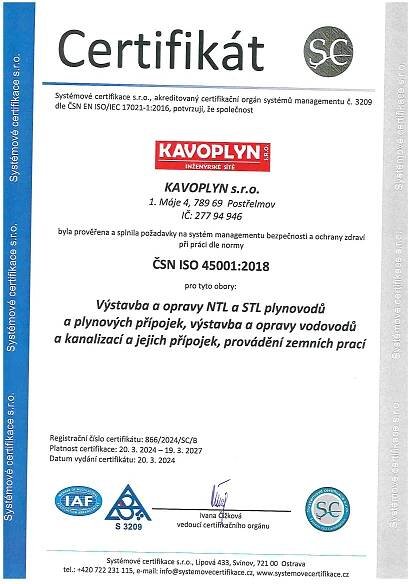 ČSN ISO 45001:2018