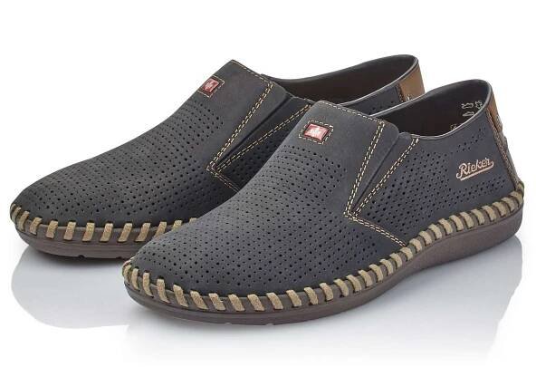 Pánské mokasíny RIEKER B2487-14 modrá S1 | Rieker-eshop.cz