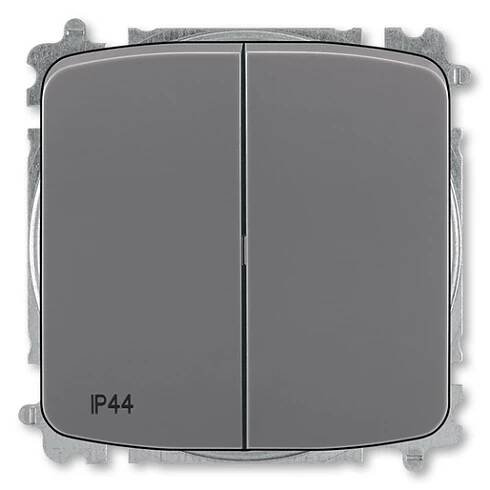 Vypínač Tango ABB 3559A-A07940 S2 křížový č.7 kouřově šedý IP44