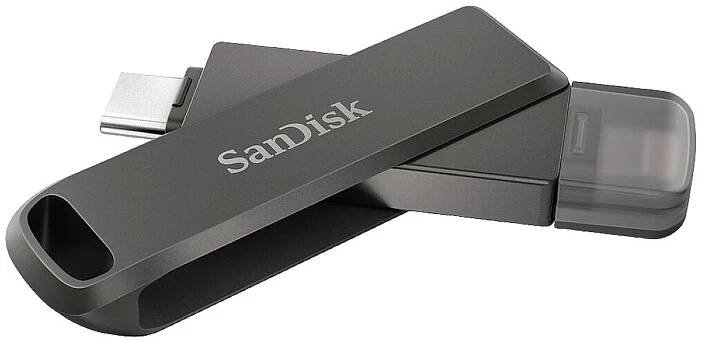 SanDisk iXpand® Luxe USB flash disk 128 GB černá SDIX70N-128G-GN6NE Lightning, USB-C™ (USB 3.1 Gen 1)