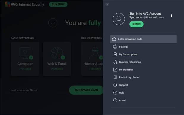 elektronická licence; návod; alza; AVG