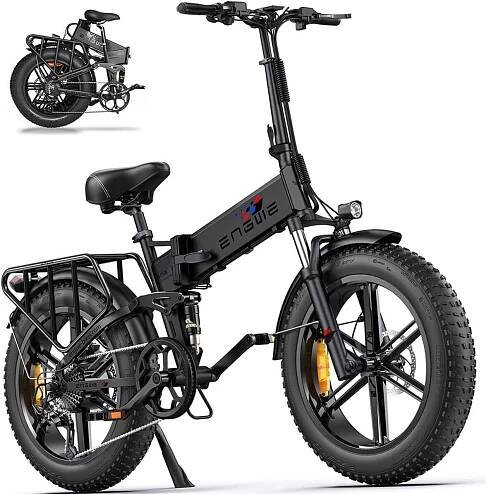 ENGWE E Bike Pánské skládací elektrické kolo s 20x4,0 palcovými pneumatikami, 16Ah