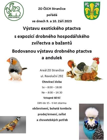 Přehled ptačích burz a výstav pro víkend 8. až 10. září 2023 – Ararauna.cz
