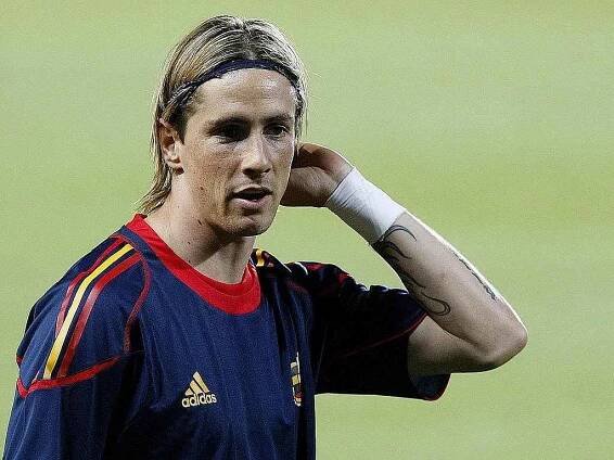 Fernando Torres na otevřeném tréninku španělské reprezentace na pražské Letné.