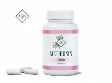 METHIONIN 500mg - 100 kapslí, kapsle proti padání vlasů a třepení nehtů - VAKOS XT a.s.