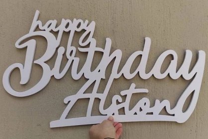 Happy Birthday Sign, Happy 1st Birthday Sign, Happy Birthday Yard Sign, Happy Birthday Acrylic Sign, Laser Cut Name