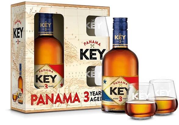 Božkov Key Rum Panama 3 y.o. 38 % 0,5 l + 2x sklo od 299 Kč