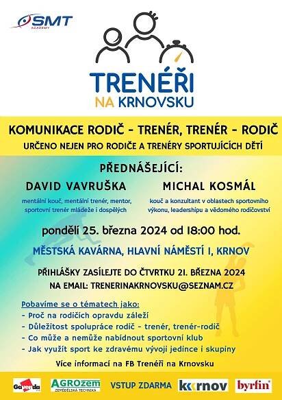 Pozvání na seminář s TRENÉRY – Základní škola a Mateřská škola Jindřichov, okres Bruntál