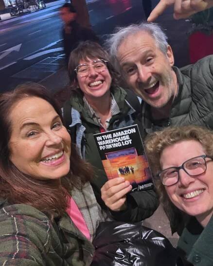 About last night… thank you to my dear friends, old and new for showing up and supporting our ragtag band at playwrights horizons! yes, that is the one and only Martha Barsha! Closing November 17, come see us? #intheamazonwarehouseparkinglot