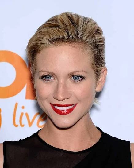 Brittany Snow attended the Trevor Project Honors Katy Perry on December 02, 2012 in Hollywood, CA. She came wearing a black dress with her slicked-back and highlighted sandy blonde hairstyle.