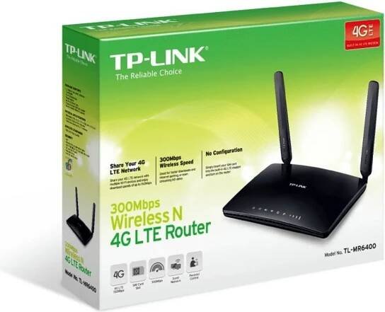Modem TP-Link TL-MR6400 LTE s WiFi routerem, 3x LAN, 1x WAN, 1x slot SIM, 300Mbps 2,4 (3)