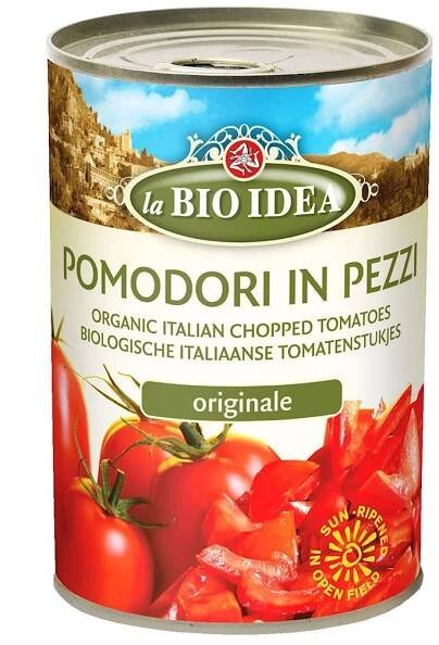 Krájená rajčata bez kůže (plechovka) BIO 400 g
