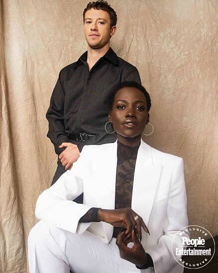 Joesph Quinn and Lupita Nyong'o (A Quiet Place) photographed in the 2024 PEOPLE/EW Cinemacon Studio on April 11, 2024 in Las Vegas, Nevada. 
