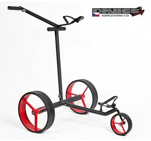 Davies Caddy Premium DHC elektrický vozík, Black matt/červená kola