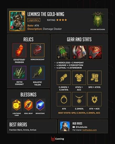 Leminisi the Gold-wing - HellHades - Raid Shadow Legends