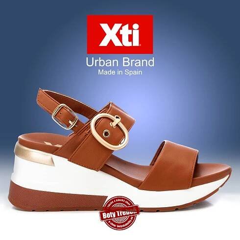 XTI SHOES - dámské sandály, 141410 camel