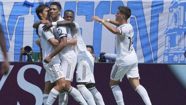 Hráči Realu Madrid se radují z gólu