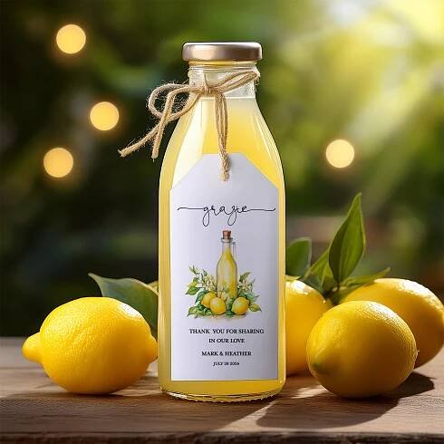 Italian Lemon Bridal Shower Gift Tag