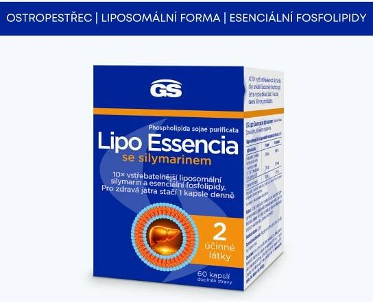 GS Lipo Essencia se silymarinem, 60 kapslí