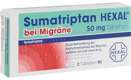 SUMATRIPTAN HEXAL pro migrény 50 mg tabletů,ks