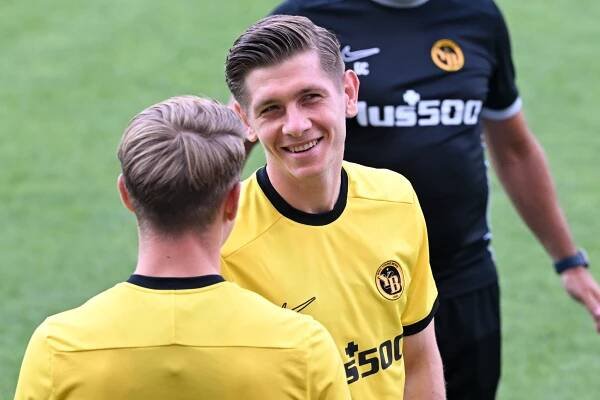 Lukasz Lakomy von BSC Young Boys beim Abschlusstraining vor dem UEFA Europa League Play-off gegen SK Slovan Bratislava, 20. August 2025.