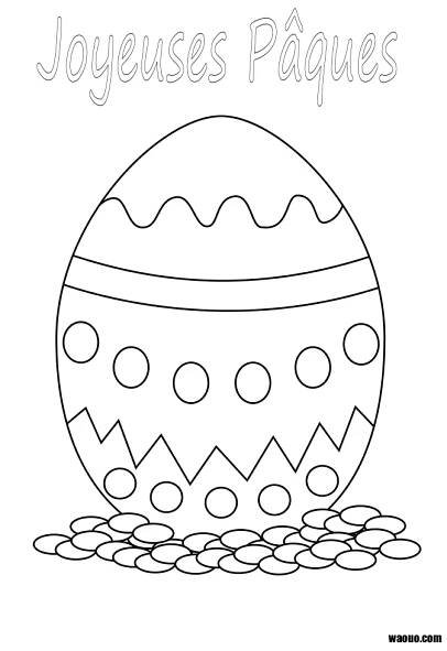 Omalovánka Easter Eggs k vytištění a vybarvení - Waouo.com