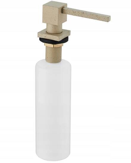 Hranatý dávkovač 320 ml k zabudování do dřezu - béžový kropenatý, 6605320-69