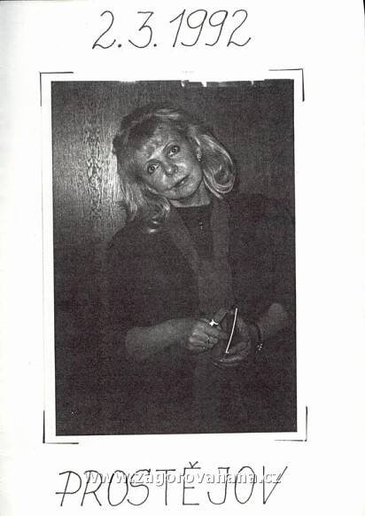 Klub přátel Hany Zagorové při ŠK ZŠ Palackého, Prostějov - 1990 - 1993 - Hana Zagorová