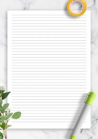 Lined Paper Template 5mm