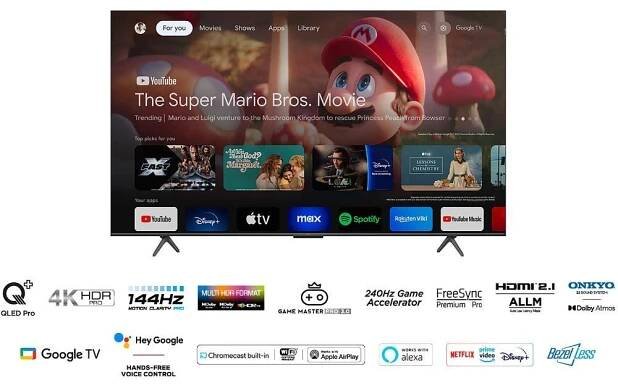 TCL 55T8B, 4K QLED TV, Google TV, 55" (139cm) | AKCIA