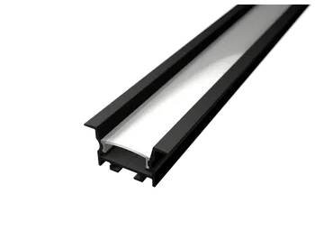 rohová lišta Vestavný profil / lišta pro LED pásky V25 černý - profil / lišta bez difuzoru 2m - LED Solution