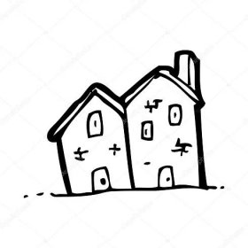 Stáhnout - Starý dům kreslený — Ilustrace