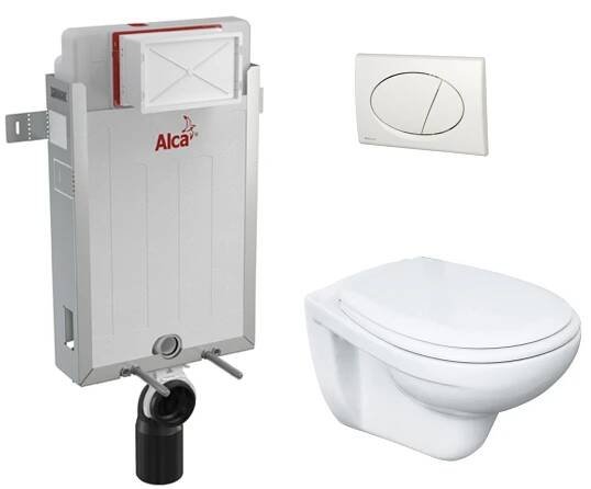 Alcadrain WC set 5v1 Renovmodul AM115+tlačítko M70+sedátko soft close+WC mísa