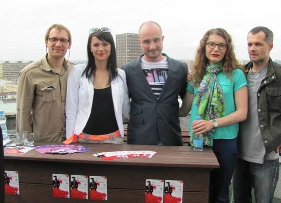 Tvůrci filmu Isabel. Zleva Lukáš Melník, Petra Lorencová, Marcel Škrkoň, Sylvie Krupanská a František Strnad. 